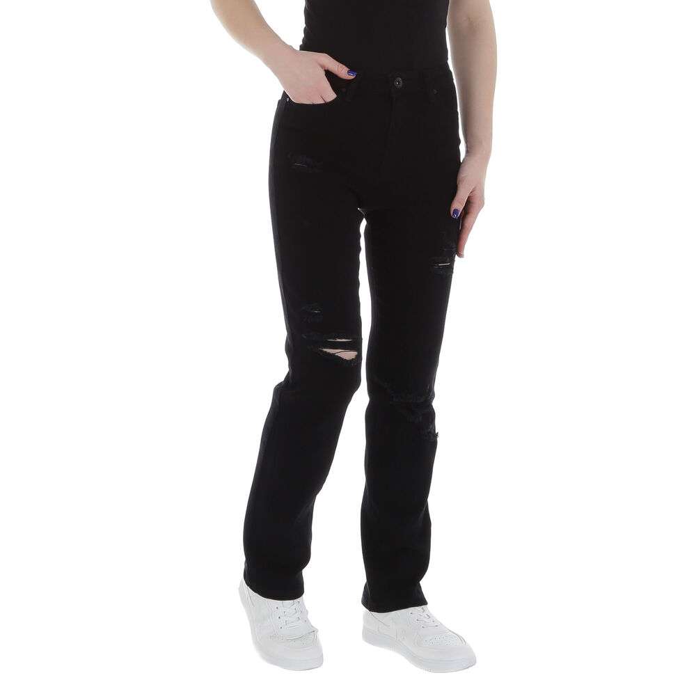 Blugi talie inalta Laulia - negru dama