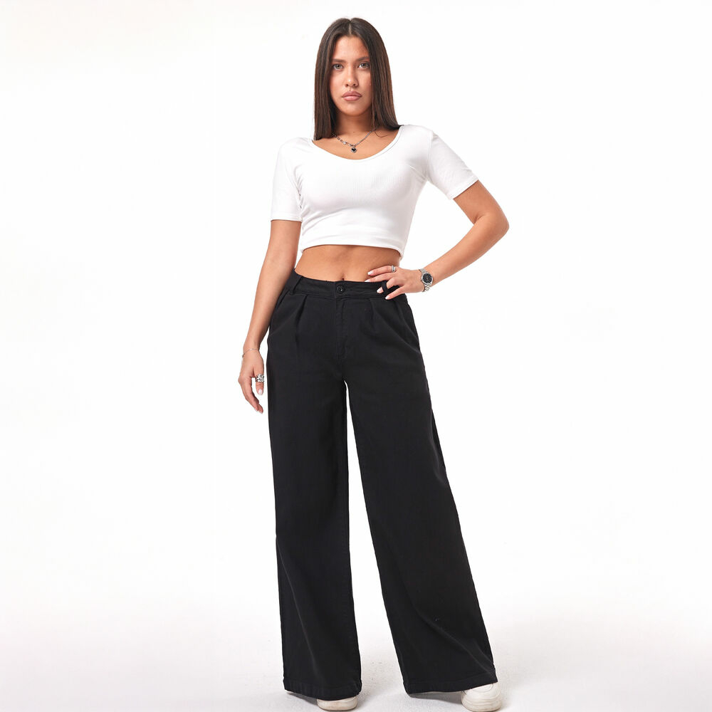 Blugi talie inalta Laulia - negru dama