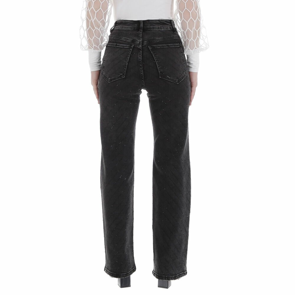 Blugi talie inalta Laulia - negru dama