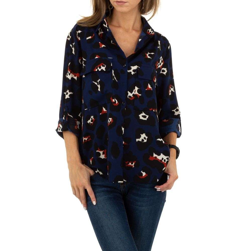 Bluza - Voyelles albastru dama