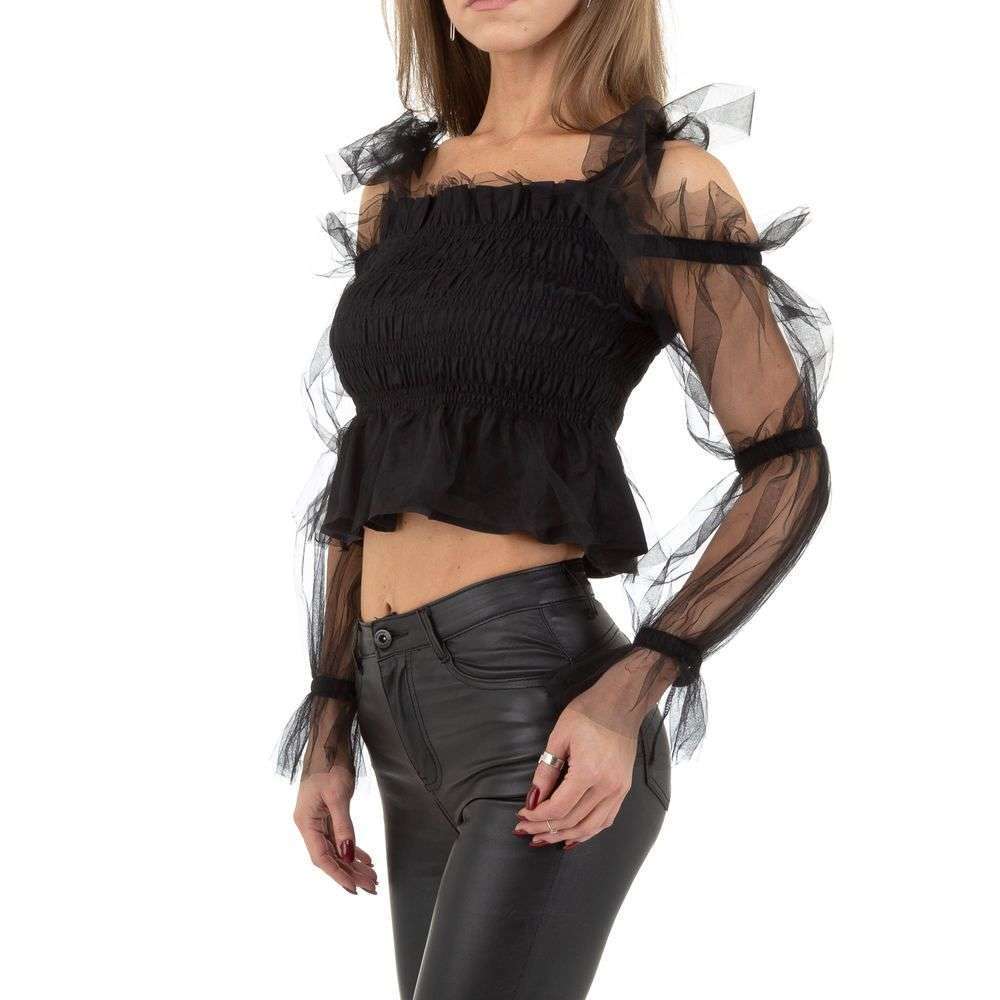 Bluza cu dantela si umerii goi - Emma & Ashley Design negru dama