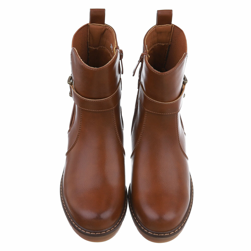 Botine platforma - bej dama