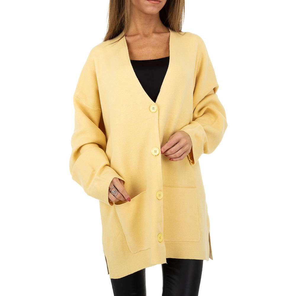 Cardigan cu nasturi - JCL galben dama