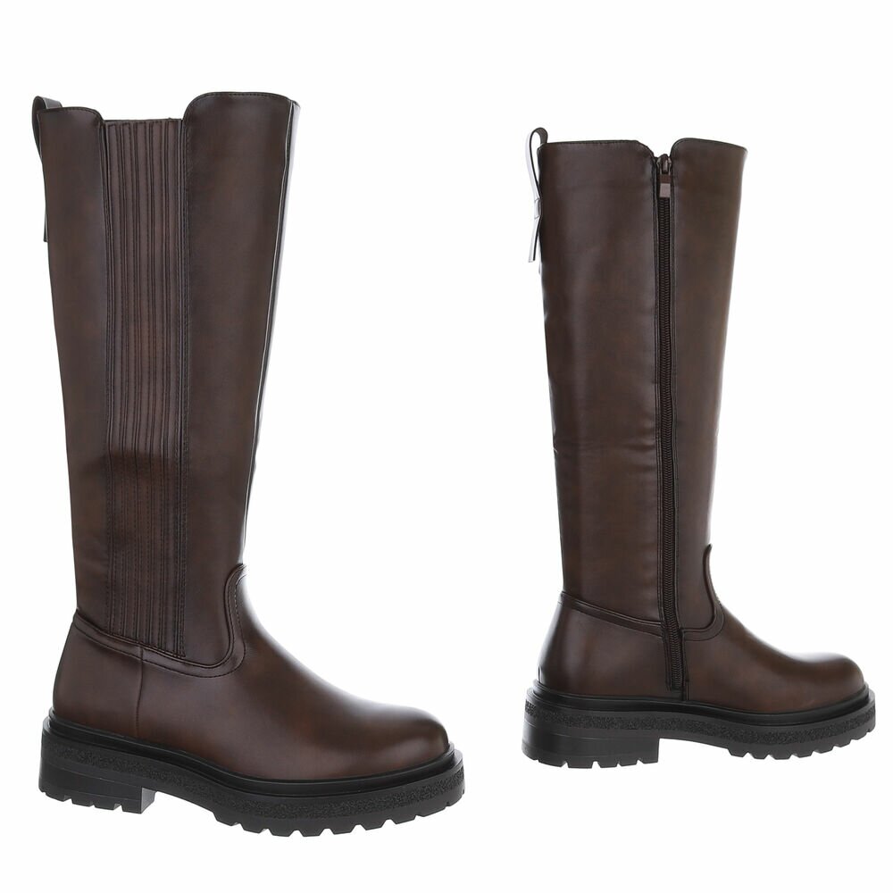 Cizme clasice - brownpu dama