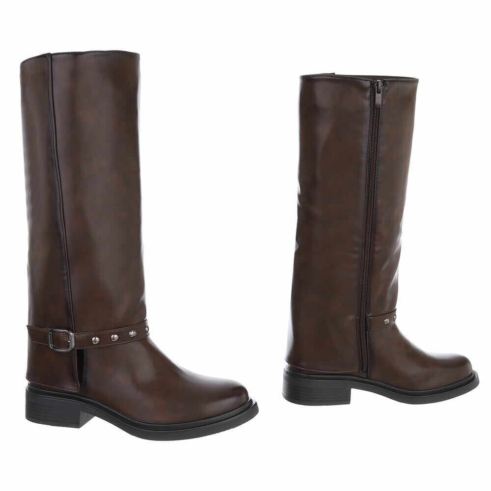 Cizme clasice - brownpu dama