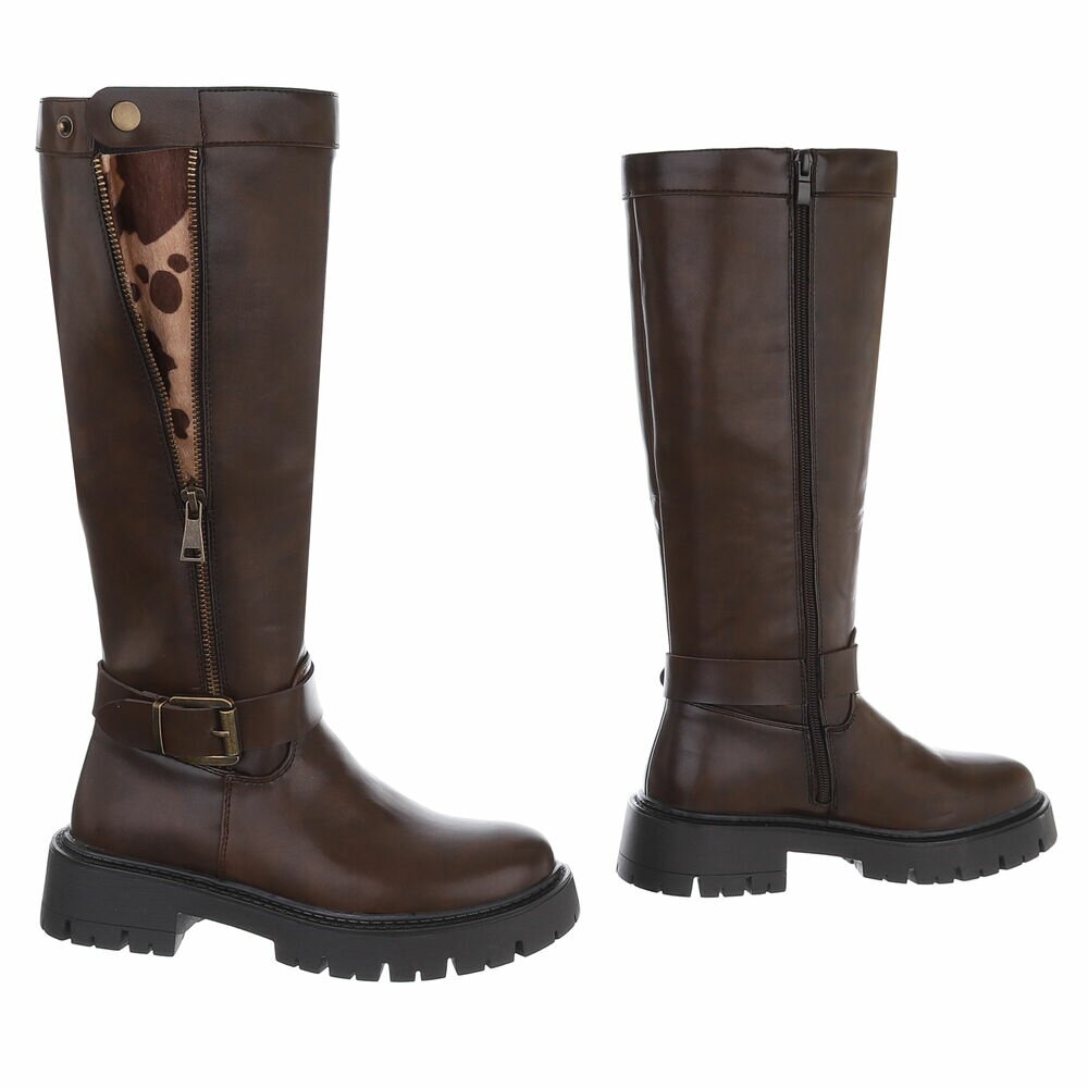 Cizme clasice - brownpu dama