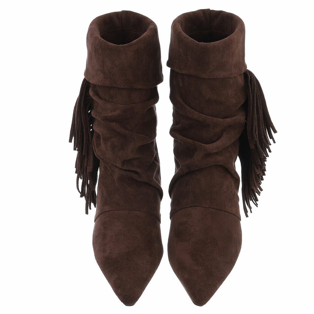 Cizme clasice - brownsuede dama