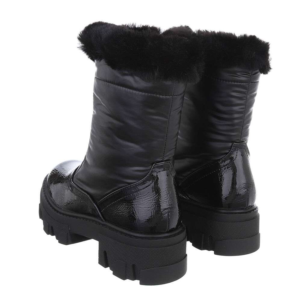 Cizme imblanite - negru dama