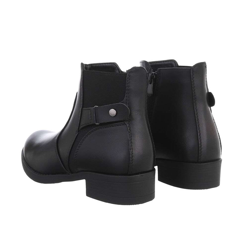 Cizme clasice fara toc - negru dama