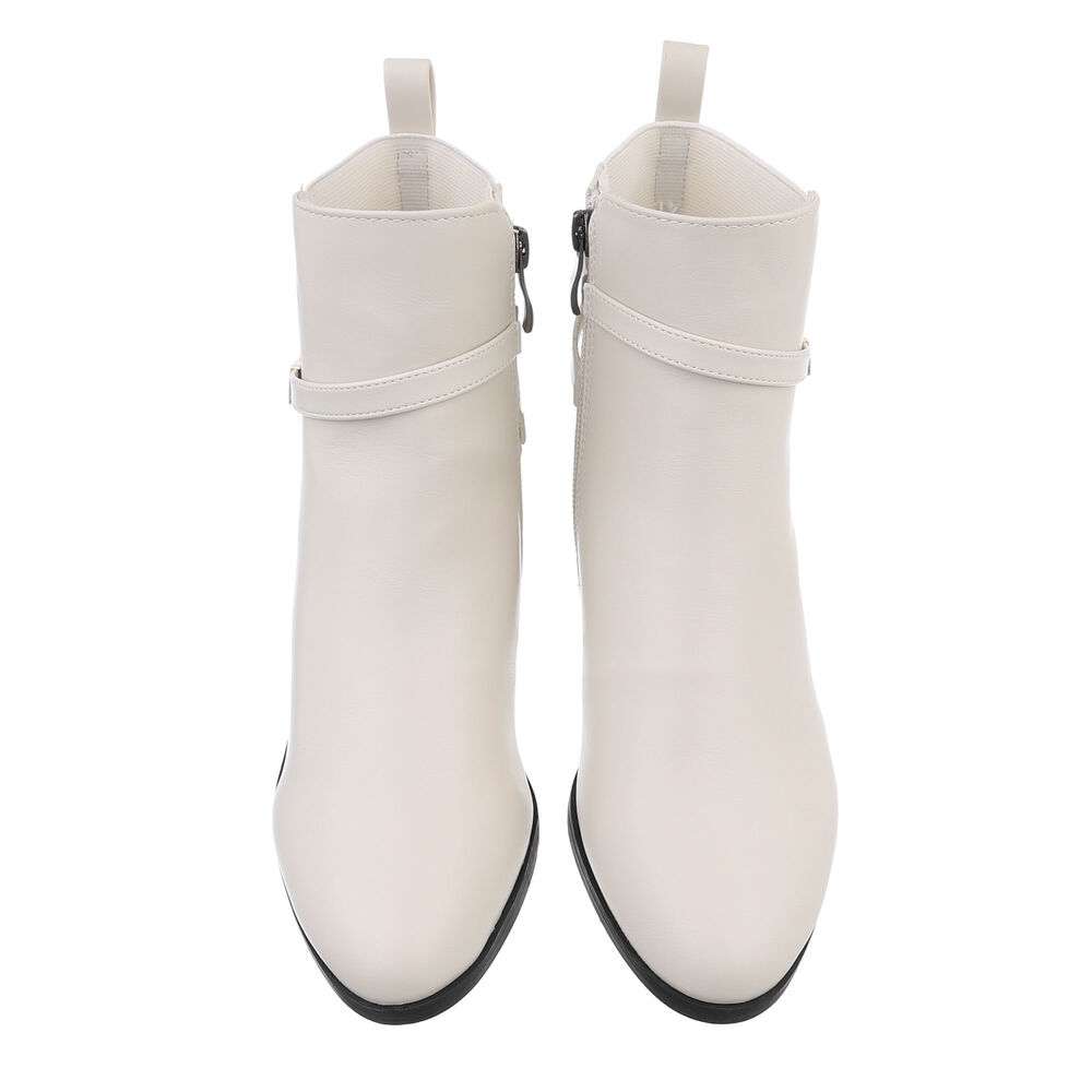 Botine toamna toc gros - bej dama