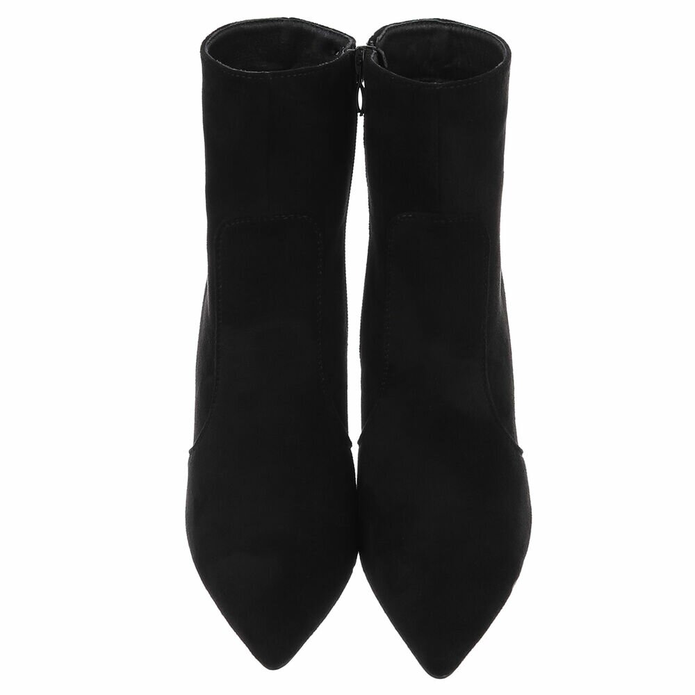 Cizme cu toc inalt - blacksuede dama