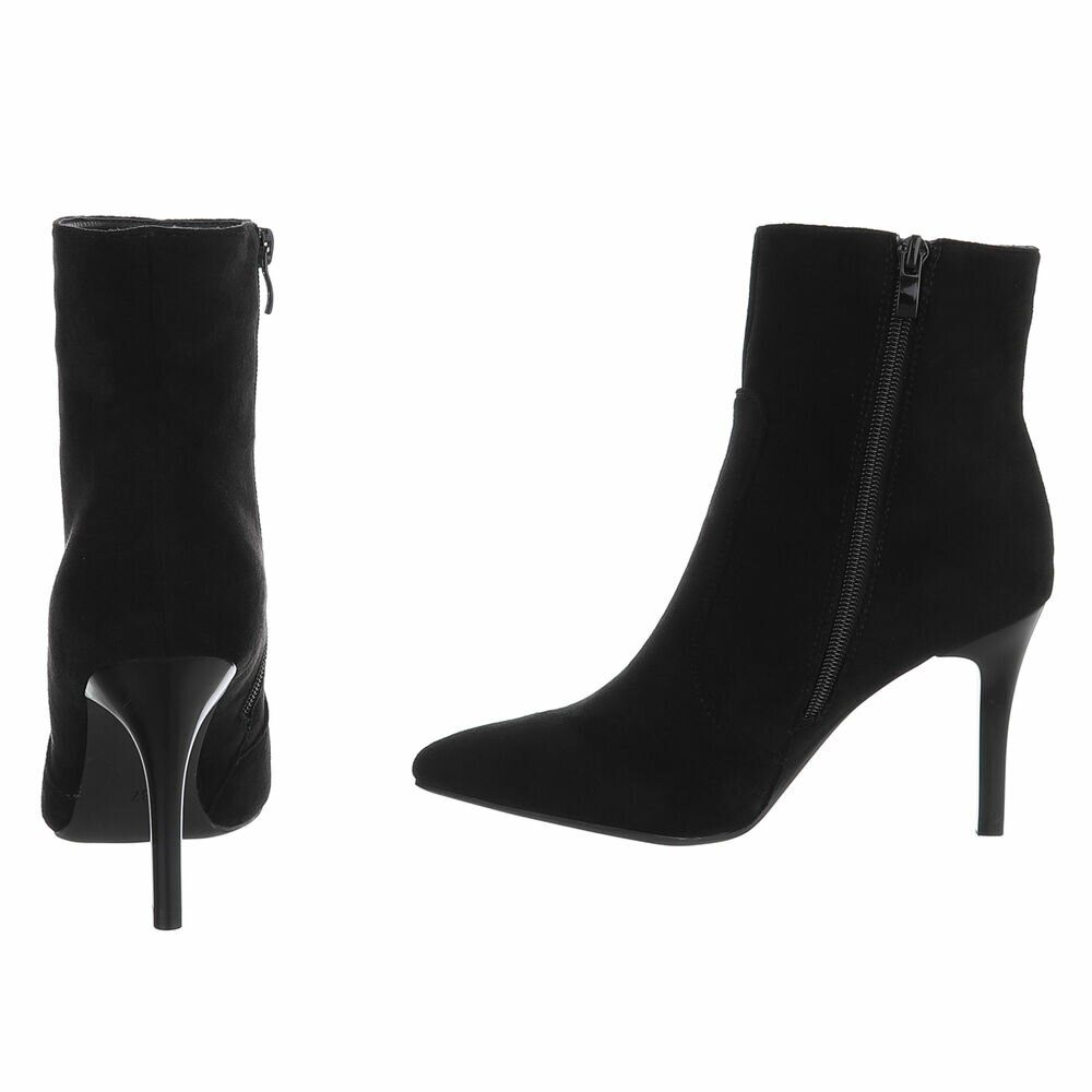 Cizme cu toc inalt - blacksuede dama