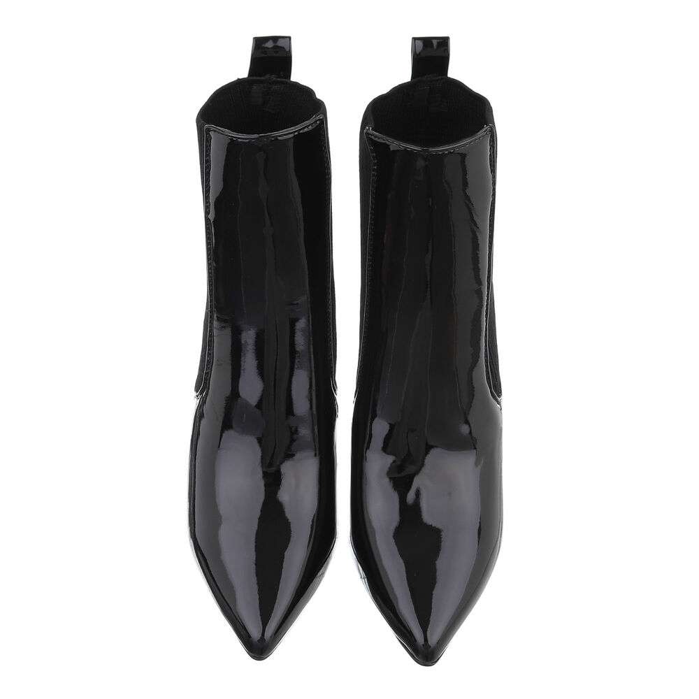 Botine cu toc gros - negru dama