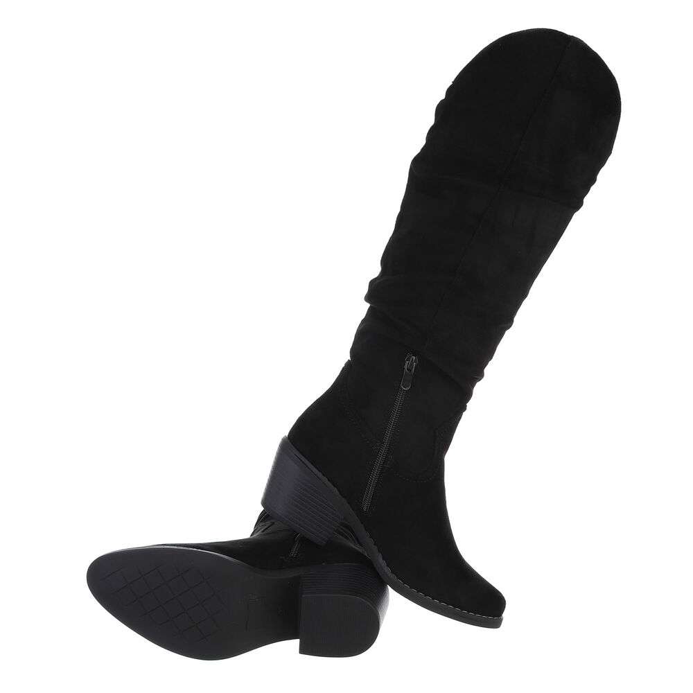 Cizme cu toc inalt - negru dama