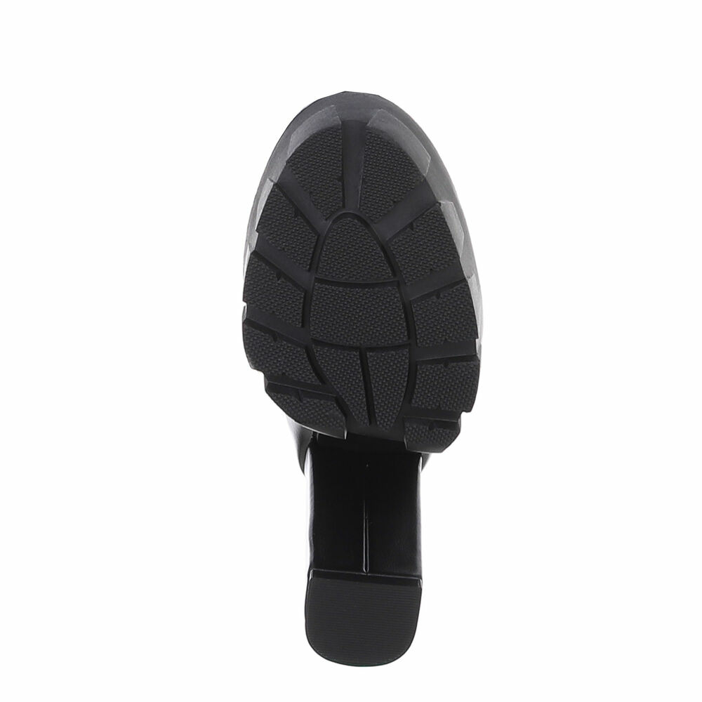 Cizme toc gros - negru dama