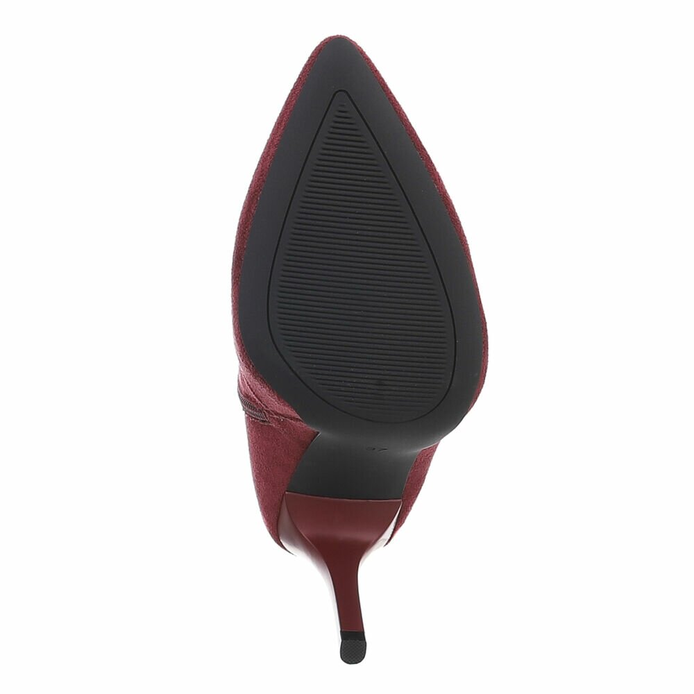 Botine toamna cu toc subtire - winesuede dama