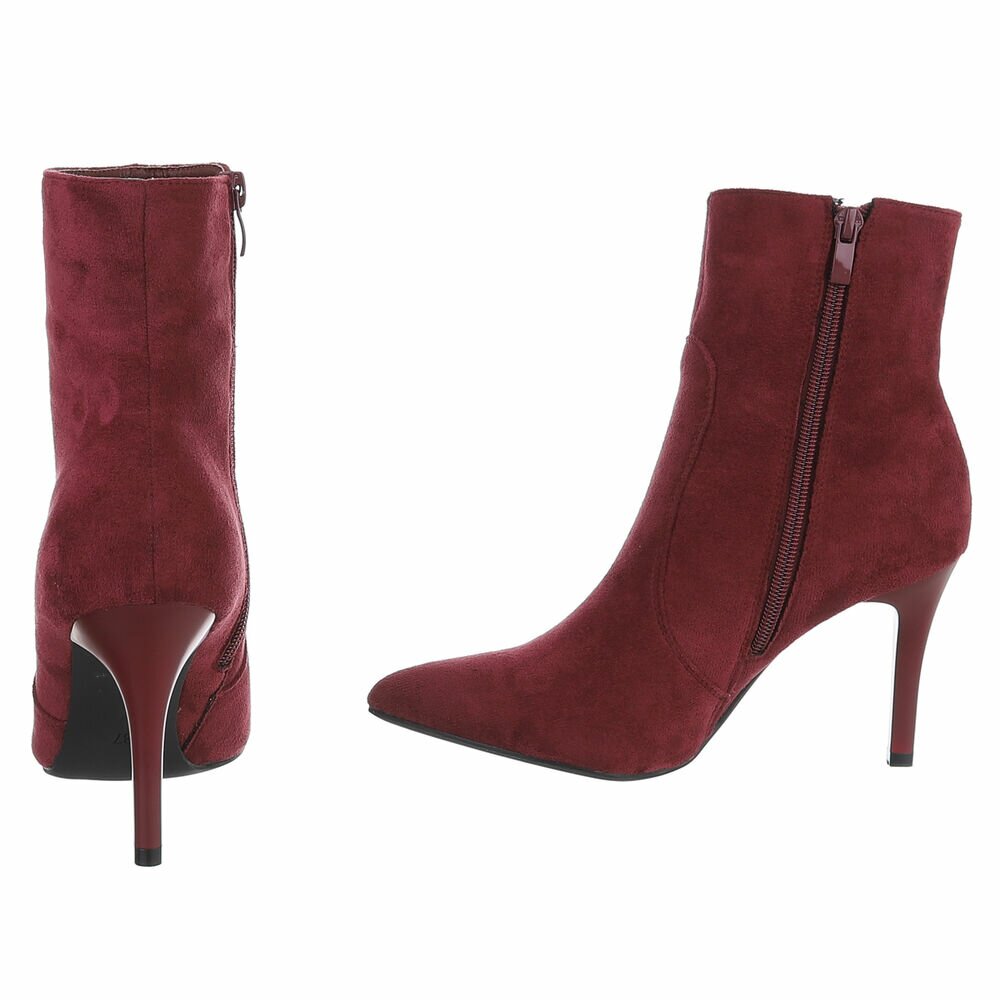 Botine toamna cu toc subtire - winesuede dama