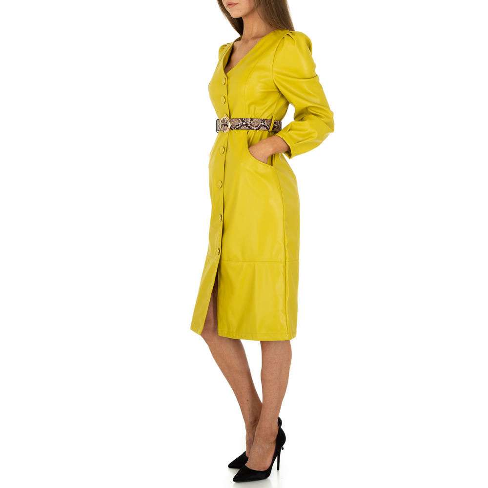 Rochie midi piele ecologica - SHK Paris L.verde dama