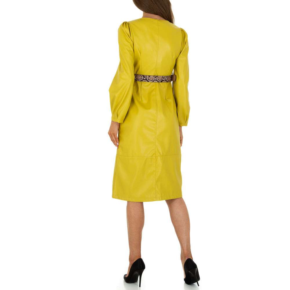 Rochie midi piele ecologica - SHK Paris L.verde dama