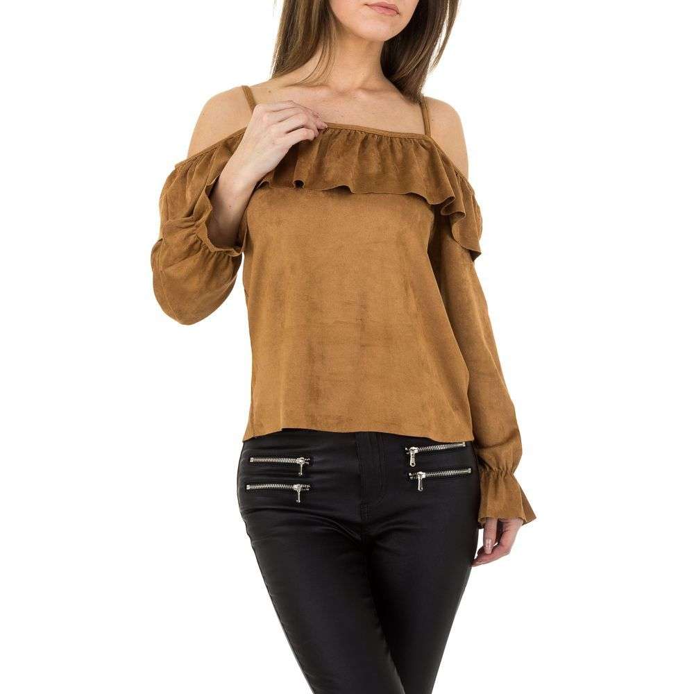 Bluza cu umerii goi - JCL bej dama