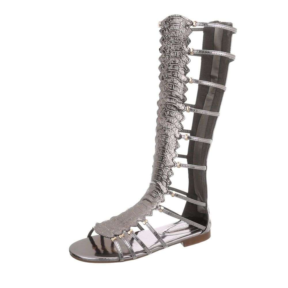 Sandale romane - argintiu dama