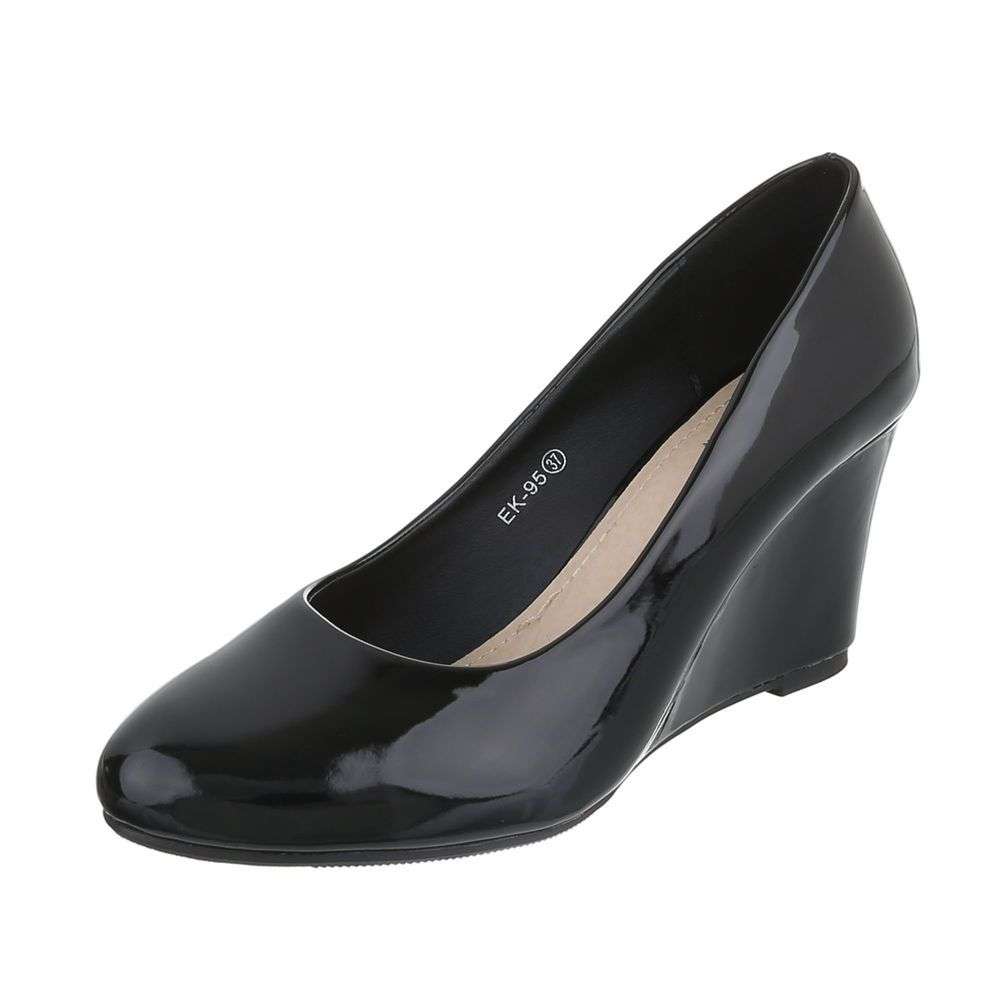 Pantofi cu platforma - negru dama