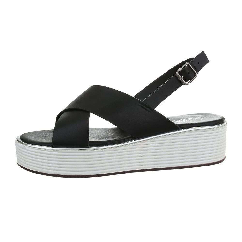 Sandale platforma - negru dama