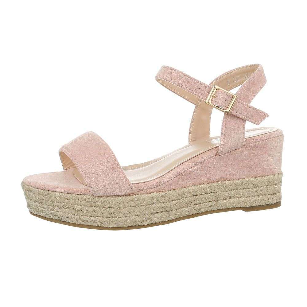 Sandale cu platforma - roz dama