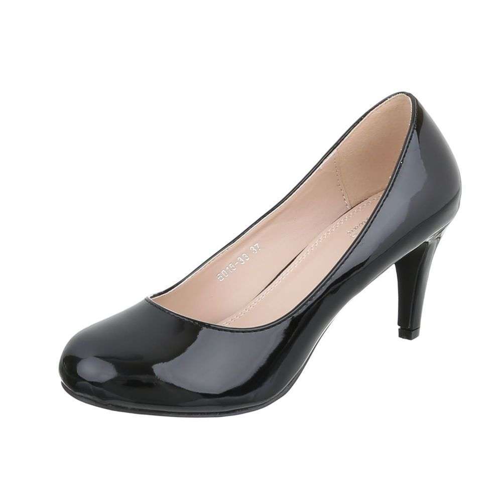 Pantofi cu toc mic eleganti - negru dama