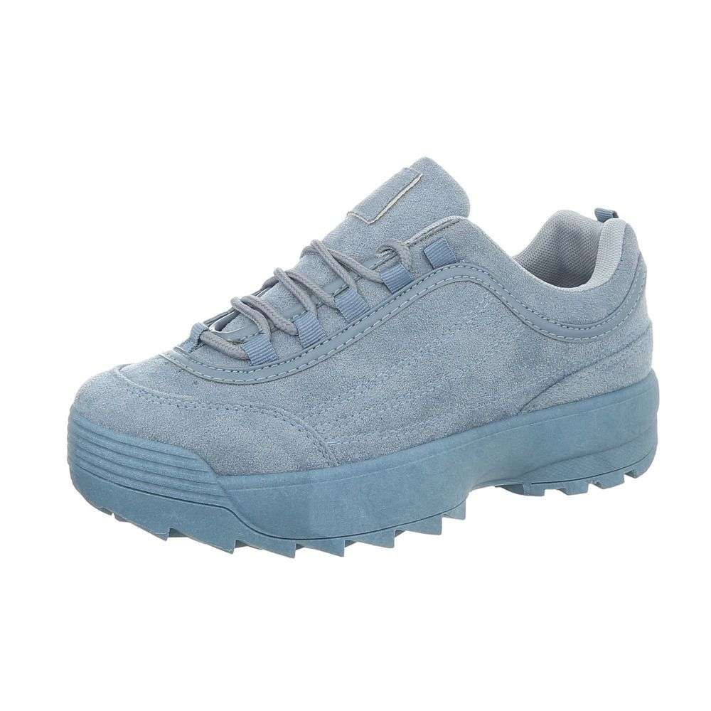 Pantofi sport cu platforma - D.albastru dama