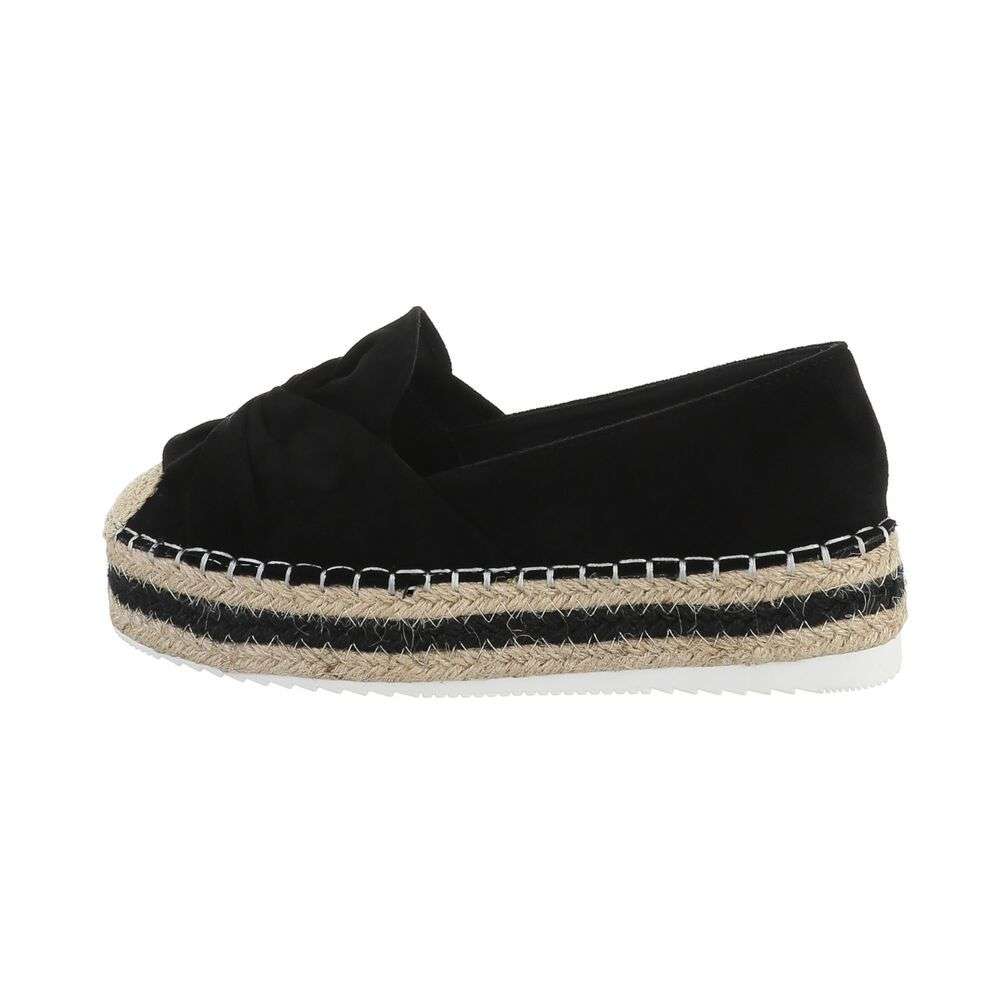 Espadrile cu platforma - negru dama