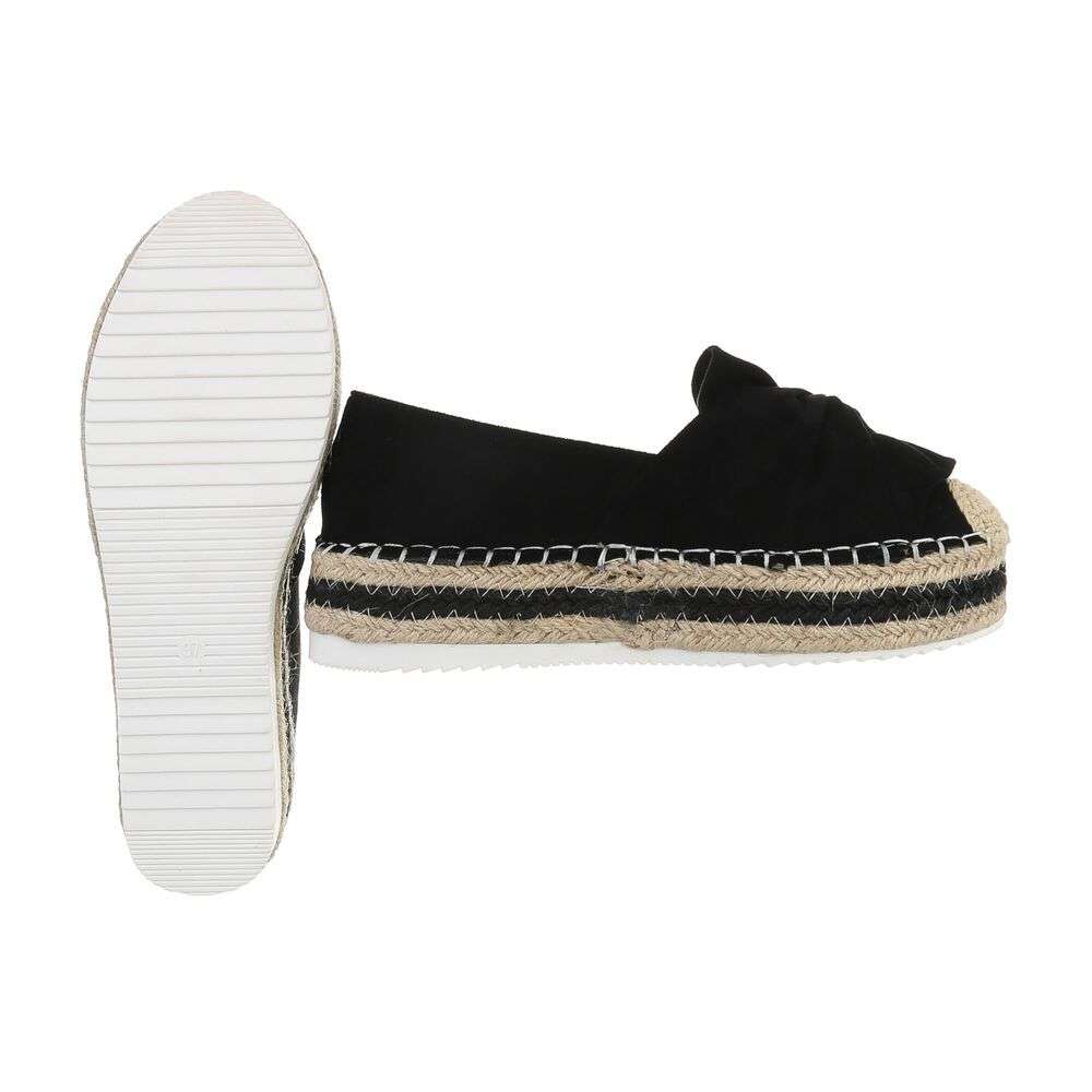 Espadrile cu platforma - negru dama