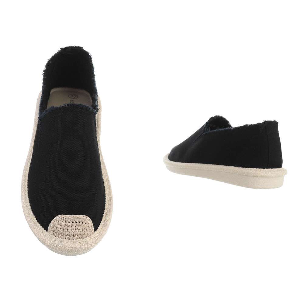 Espadrile cu platforma - negru dama