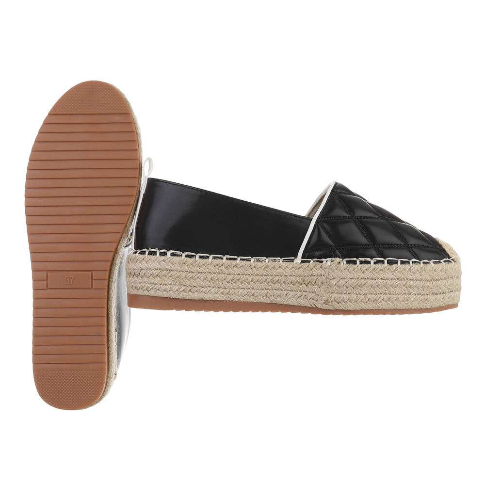 Espadrile cu platforma - negru dama