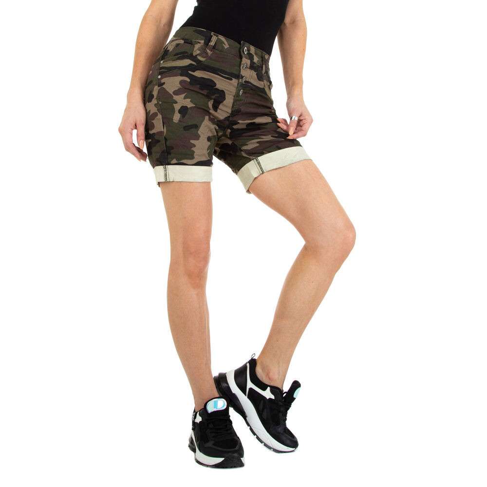 Pantaloni scurti vara - verde military dama