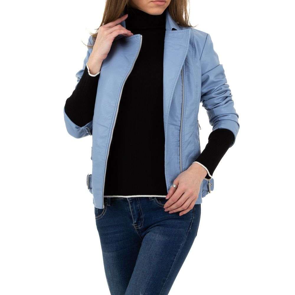 Geaca biker - albastru dama
