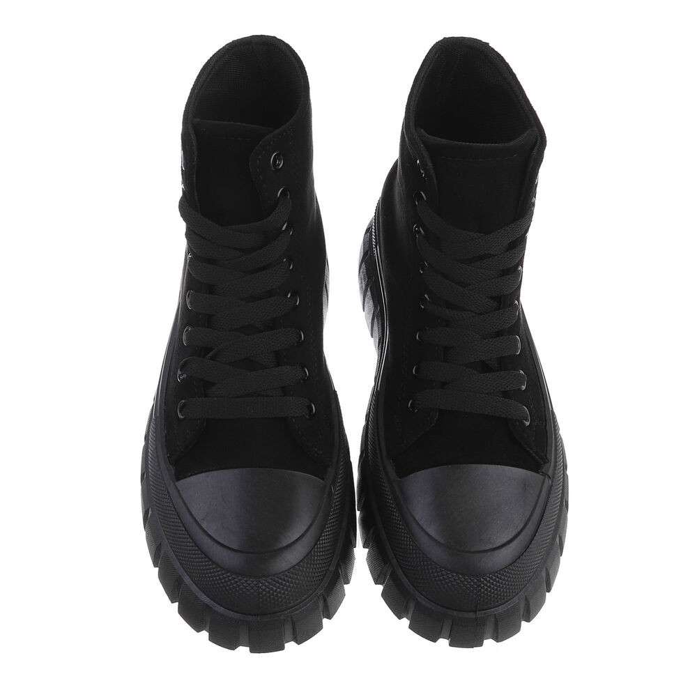 Ghete cu platforma si siret - Allblack dama