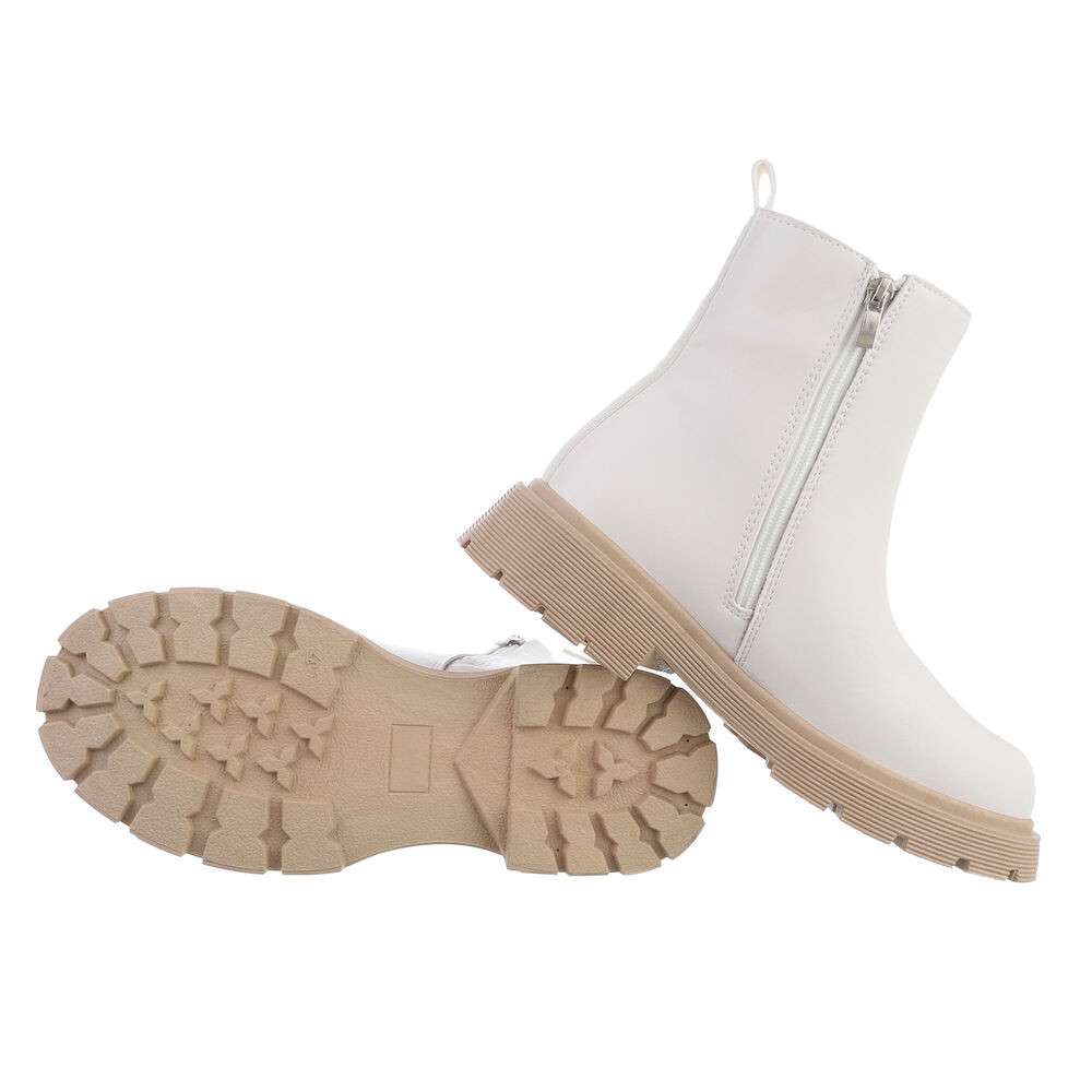 Ghete casual Chelsea - alb dama