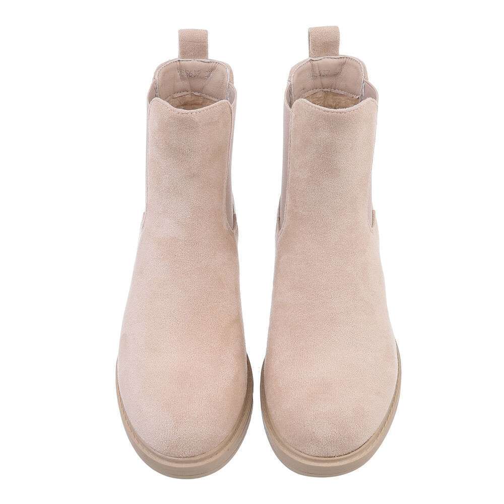 Ghete casual Chelsea - beigesuede dama