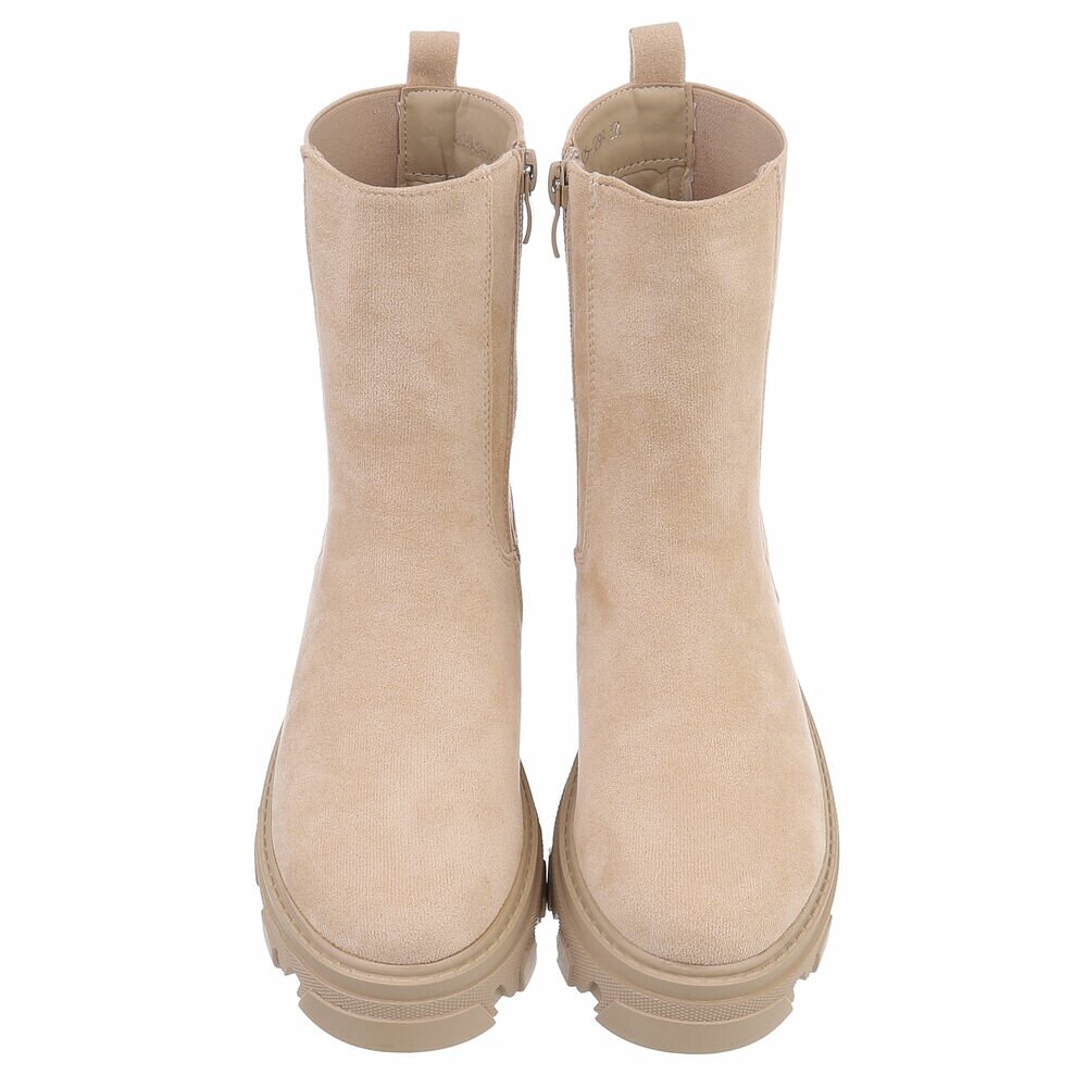 Ghete casual Chelsea - beigesuede dama