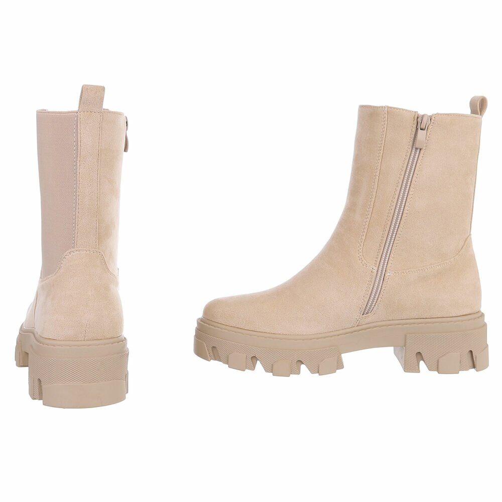Ghete casual Chelsea - beigesuede dama