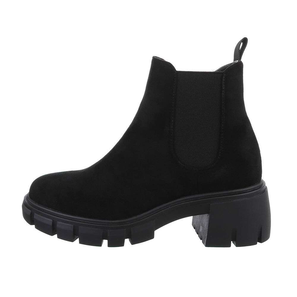 Ghete casual Chelsea - blacksuede dama