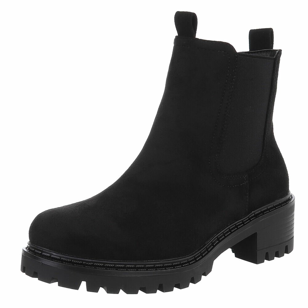 Ghete casual Chelsea - blacksuede dama