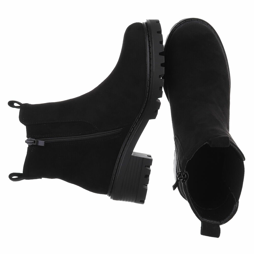 Ghete casual Chelsea - blacksuede dama