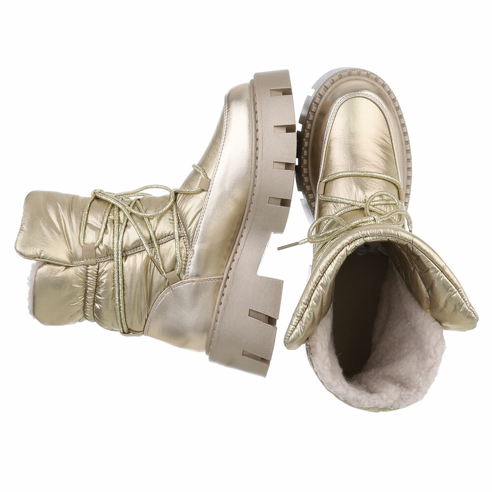 Ghete fashion imblanite - auriu dama