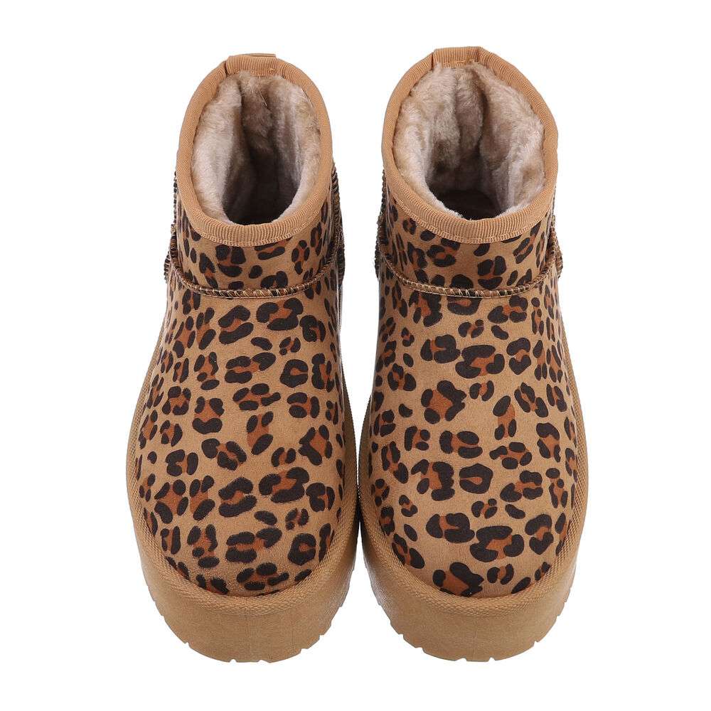Ghete imblanite cu platforma - imprimeu leopard dama