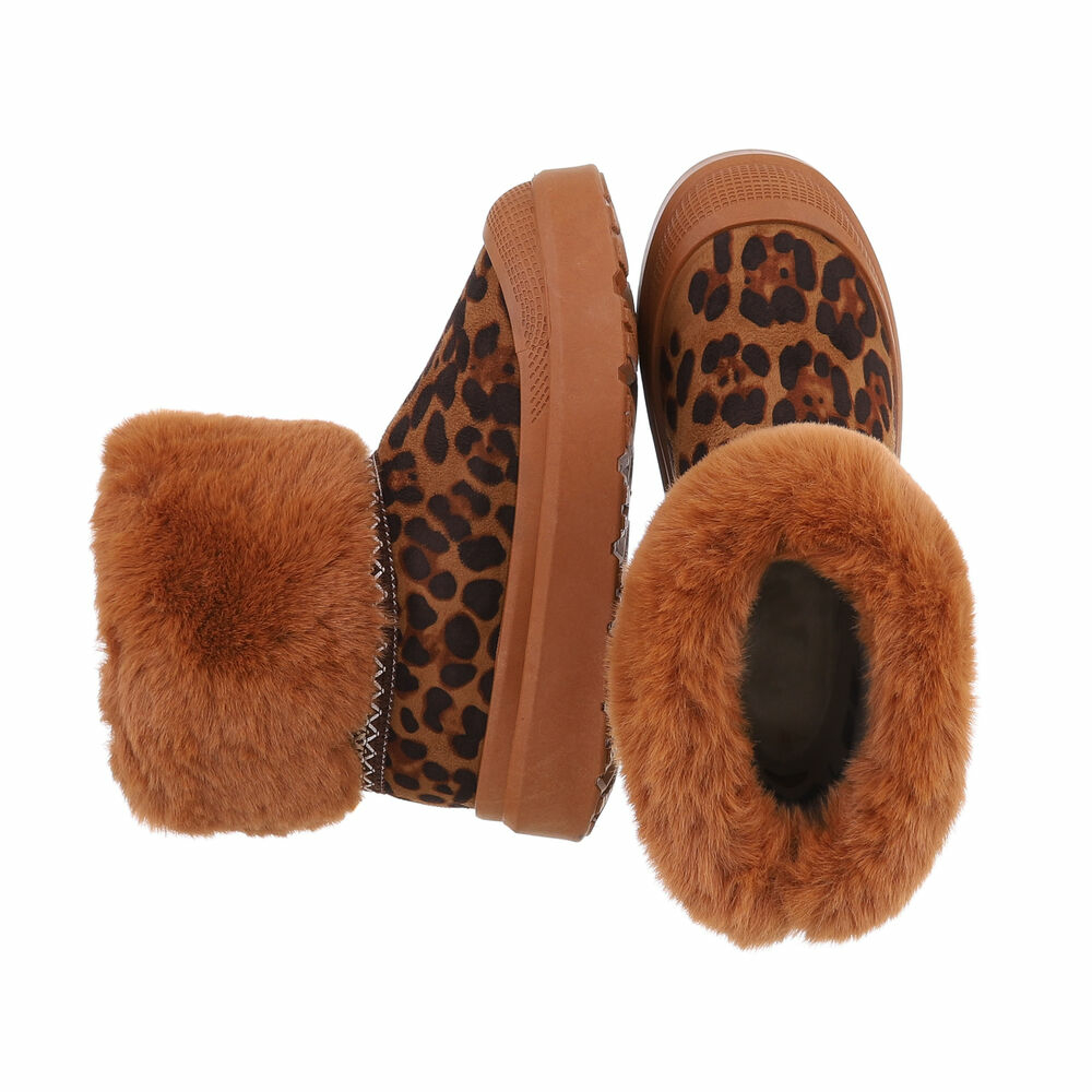 Ghete iarna - imprimeu leopard dama