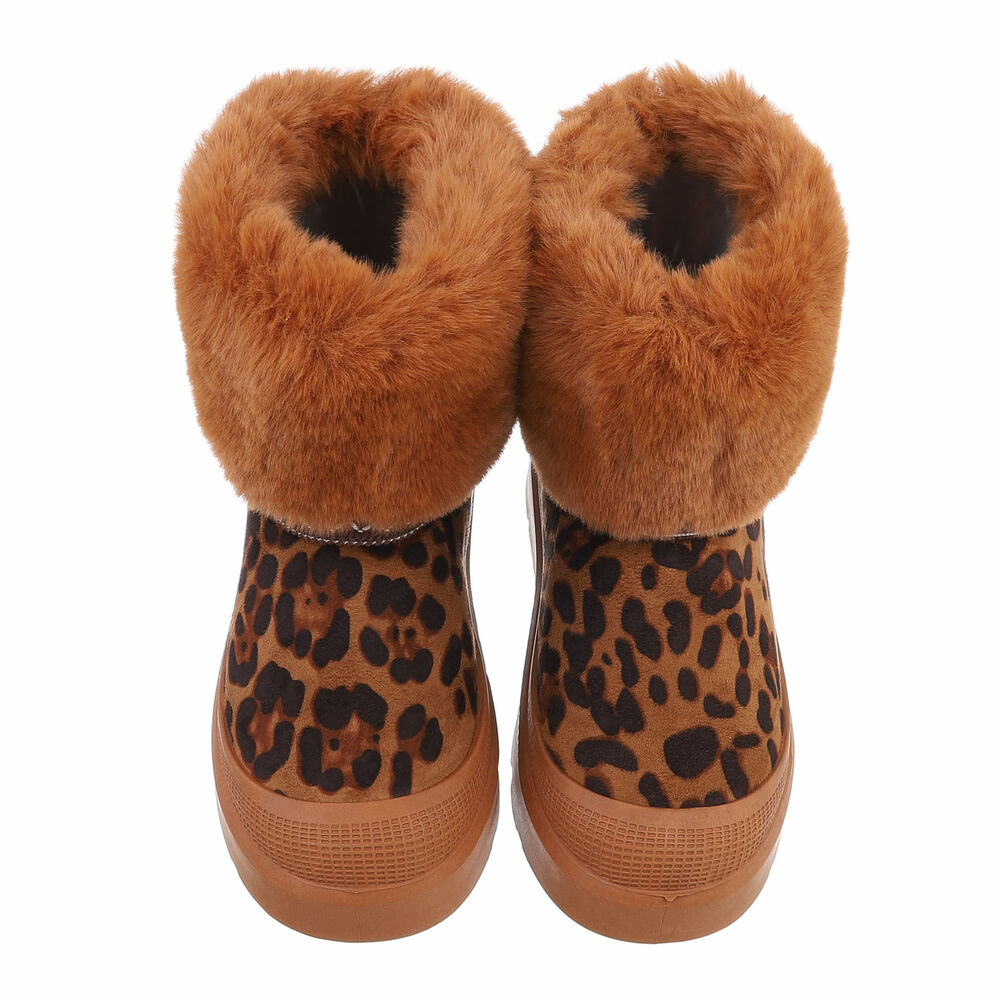 Ghete iarna - imprimeu leopard dama