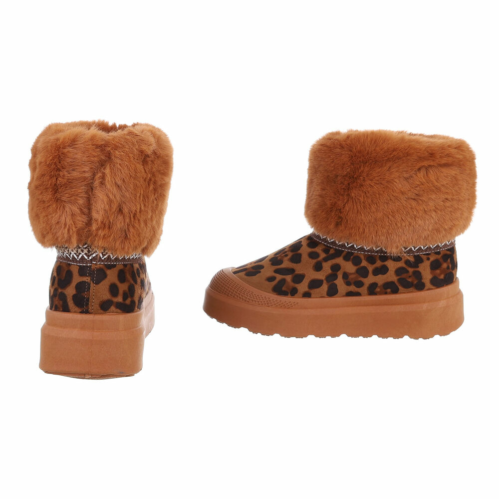 Ghete iarna - imprimeu leopard dama