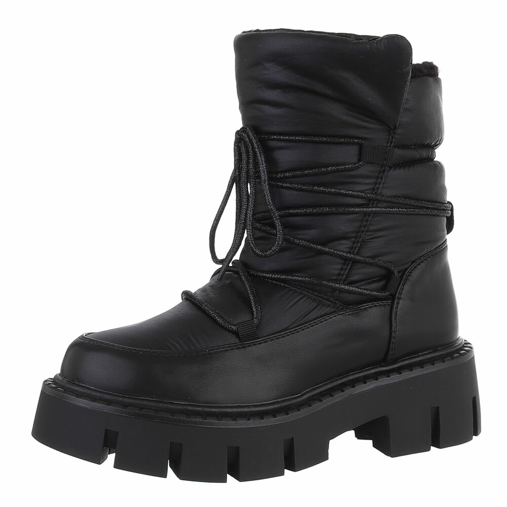 Ghete fashion imblanite - negru dama